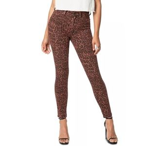 Joe’s Jeans The Charlie high rise skinny ankle jeans leopard print denim pants